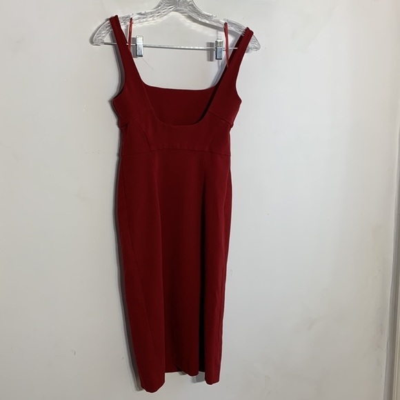 DVF Diane Von Furstenberg fitted Monroe wiggle red pencil dress size 6 red - Picture 4 of 7